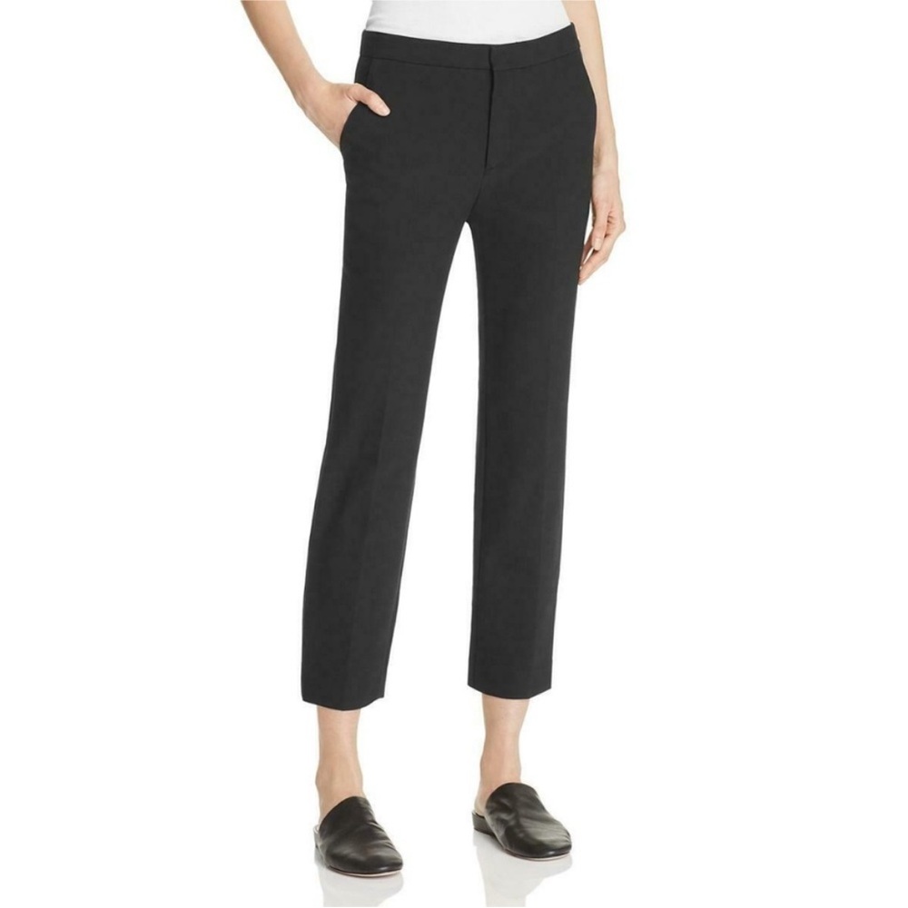 Vince Size 6 Black Stove Pipe Ankle Cropped Pants 24” Inseam EUC
